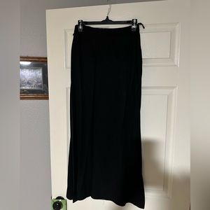 Black “silky” maxi skirt